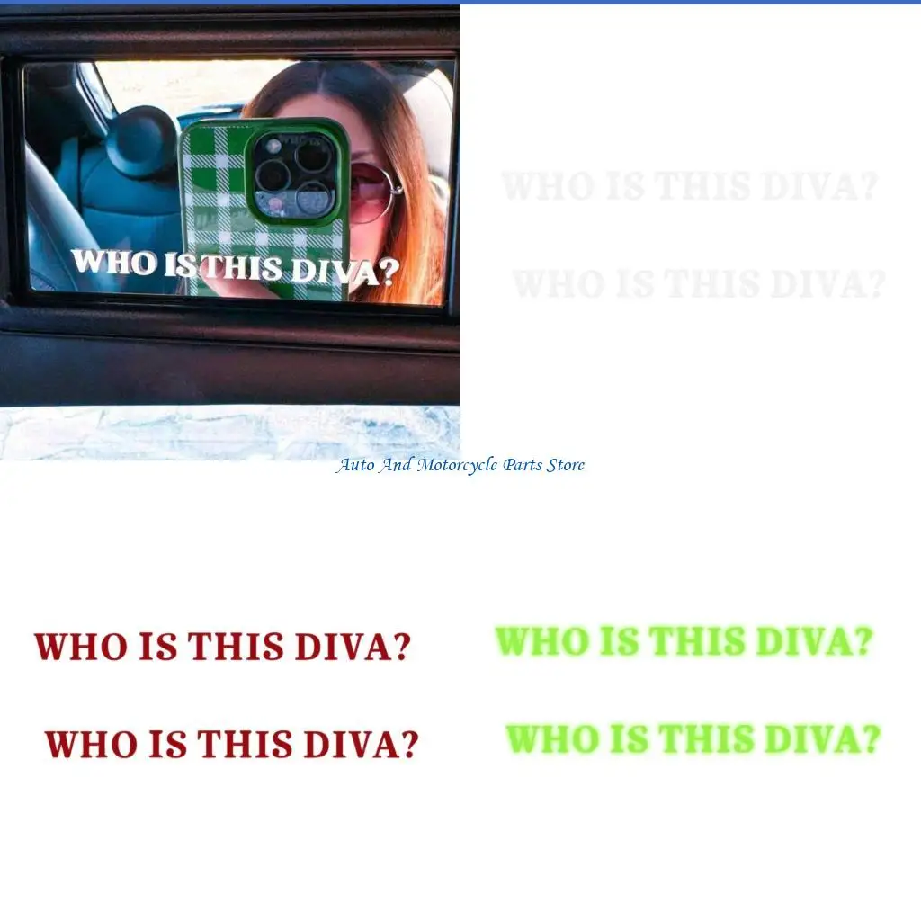 P9FD Ornamental Sticker For Vanity And Rearview Mirrors In Vehicles Easy Application