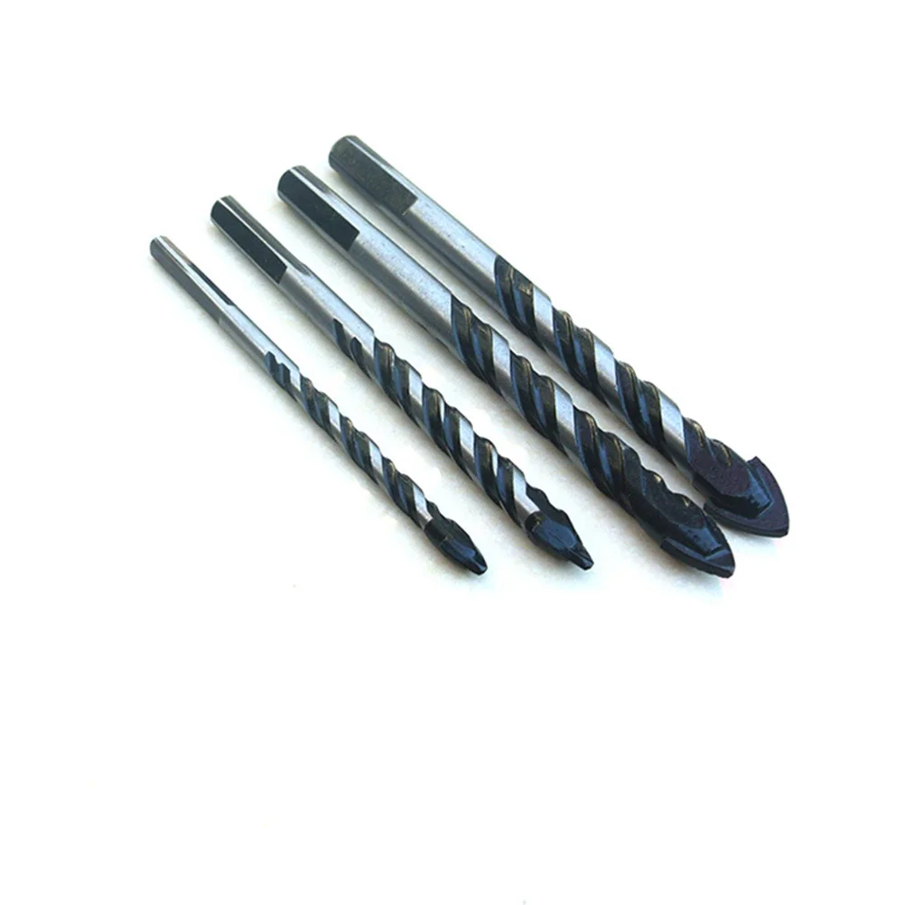 

5 in Electric Drill Set Cement Tile Bits Power Masonry Ceramic Glass Triangle Bit Sharpened Reinforced Durability Practical Hard