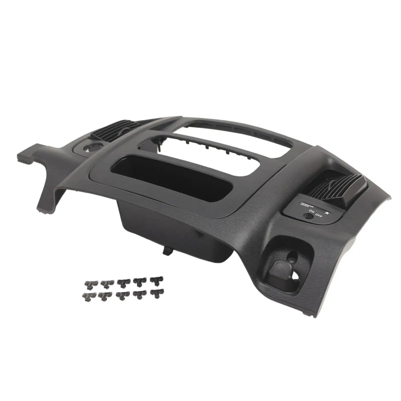 Radio Bezel Climate Trim Panel Air Outlet Trim 02itm3705cbk Instrument Panel Cover Replace or RAM 1500 - Detail 1