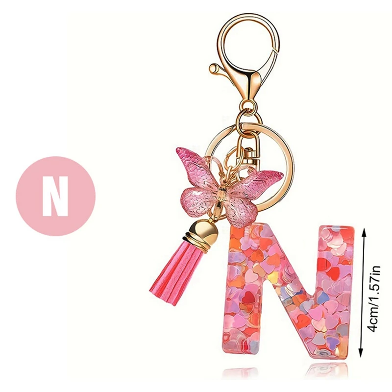 Letter Keychain Cute Initial Letter Keychain Handle Pendant