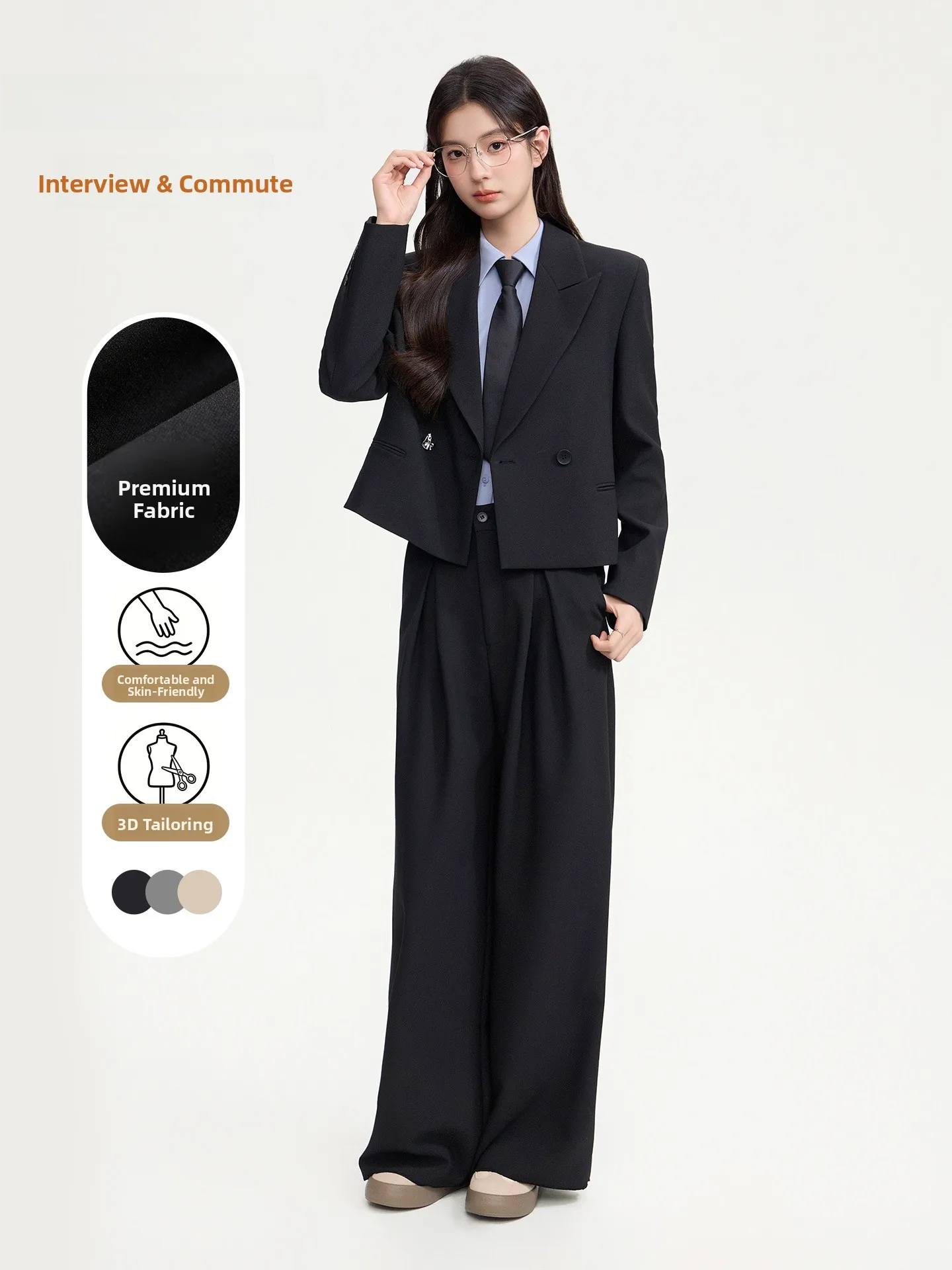 

Good Young Metal ort Women's Single Button Suit Bla High-End Commuting Office Profional Formal Chinese Brand GOODYOUNG
