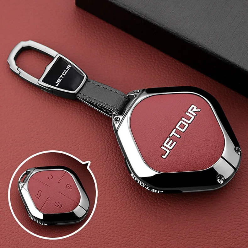 Autoschlüsseletui aus Zinklegierung für Chery Jetour Dashing IDM I-DM X-1 Plus DTC 2022 2025, Schlüsselanhänger, Fernbedienung, Taschengehäuse, Zubehör – Detail 5