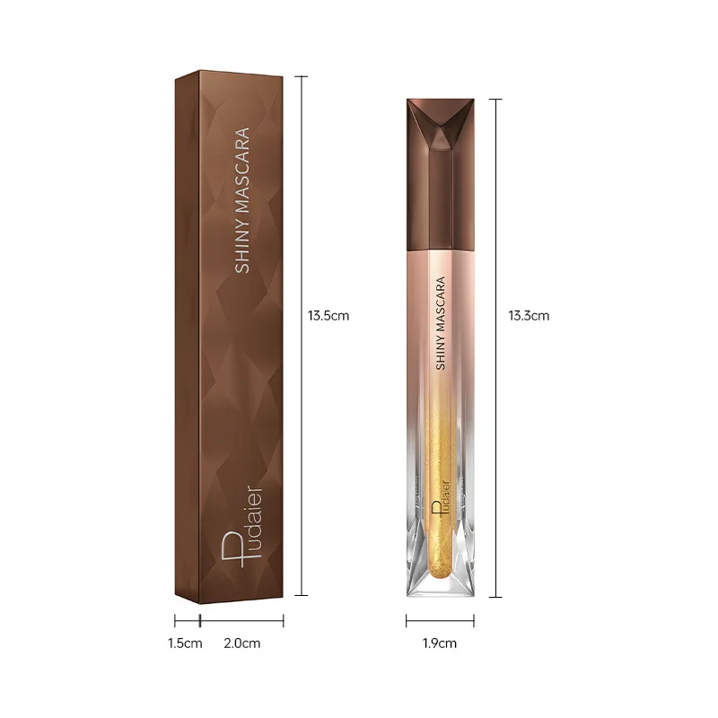 Pudaier Diamond-mascara Pearl Shimmer مكياج يدوم طويلاً دون مزج مكياج الماسكارا الملونة الأوروبية والأمريكية