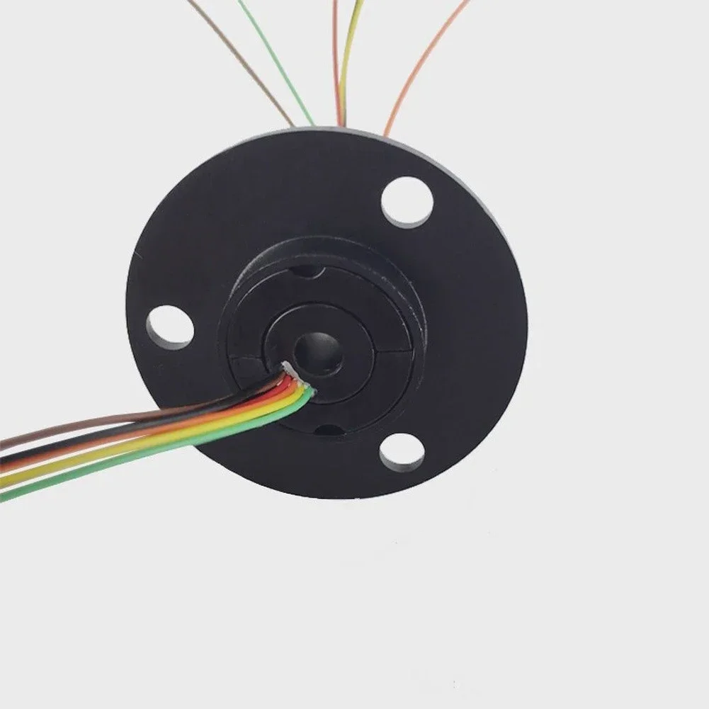 5mm ID Through Bore Slip Ring for Camera Gimbal Applications Colored Conductors for Stator and Rotor Identification