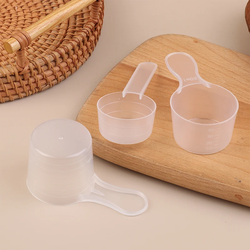 Hot Sale 10Pcs 15/25/30/35g Clear Plastic Measuring Spoon With Graduated Milk Powder Scoop Kitchen Baking Measuring Tools