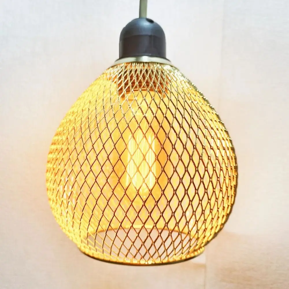 Lighting Fixtures Iron Pendant Lamp Shade Hollow Out Mesh Ball Lamp Covers Hanging Creative Chandelier Lampshade Shell Kitchen