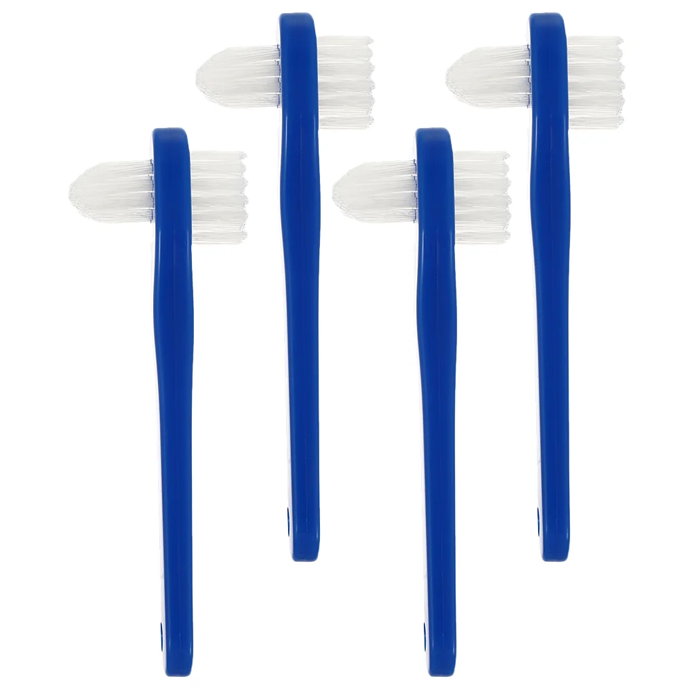 Escova De Limpeza De Dentadura Pequena, Escovas Dentárias, Detergente Escova De Dentes Falso, PC, Viagem Portátil, 4 Pcs