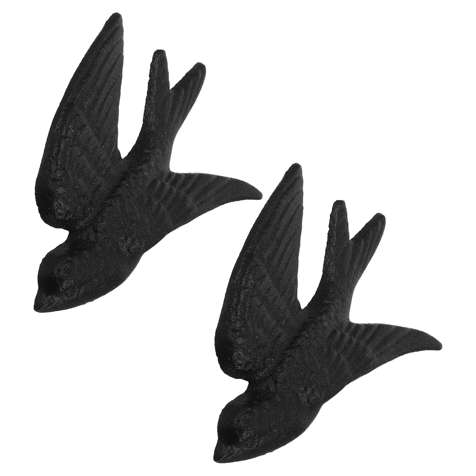 

2pcs Cast Wall Metal Bird Statue Cast Iron Wall Decor 3d Adornment Vintage Home Decor Western Style