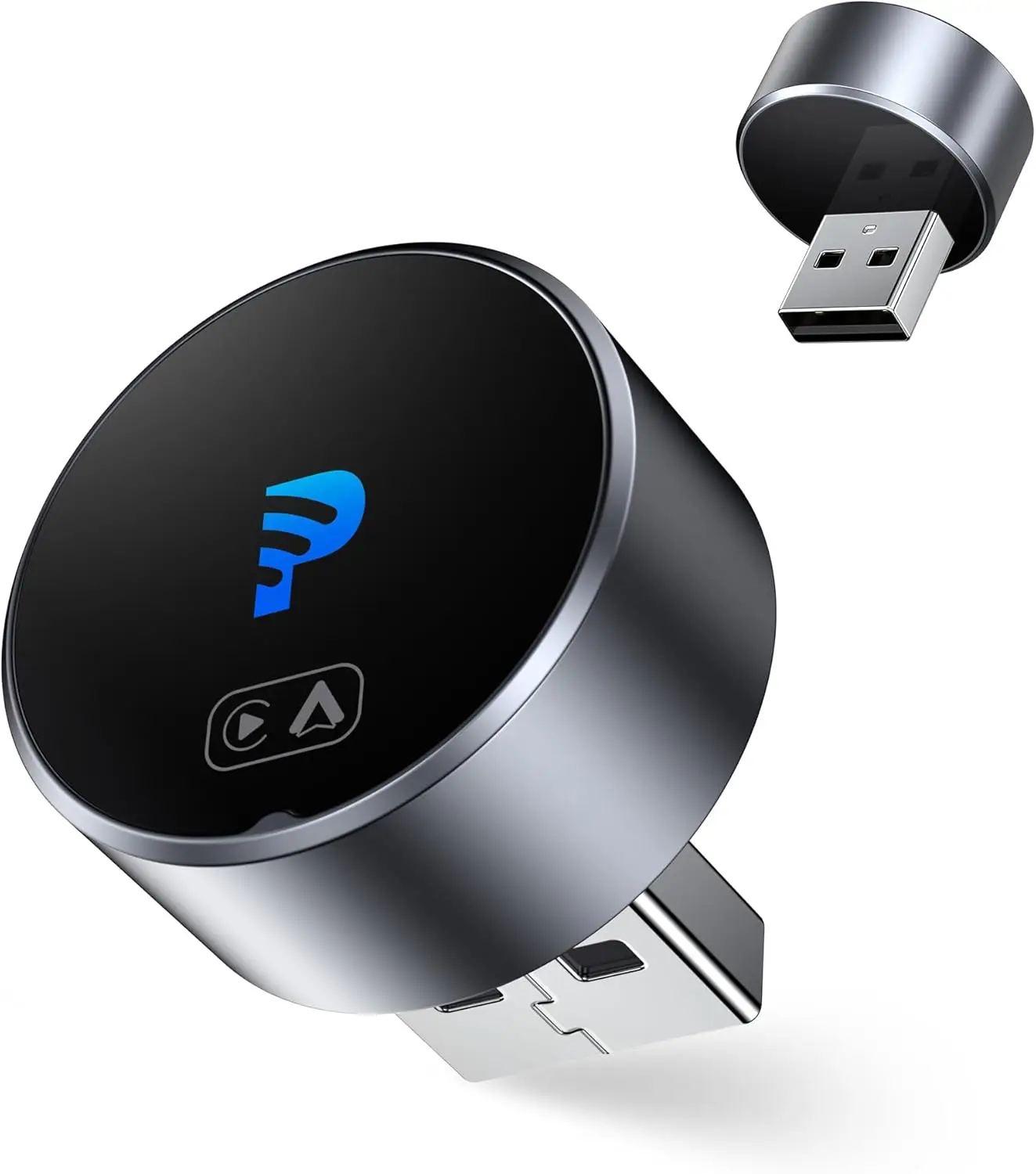 

2026 Upgrade Wireless CarPlay & Android Auto Adapter, 2-in-1 Mini USB Dongle for Wireless Conversion