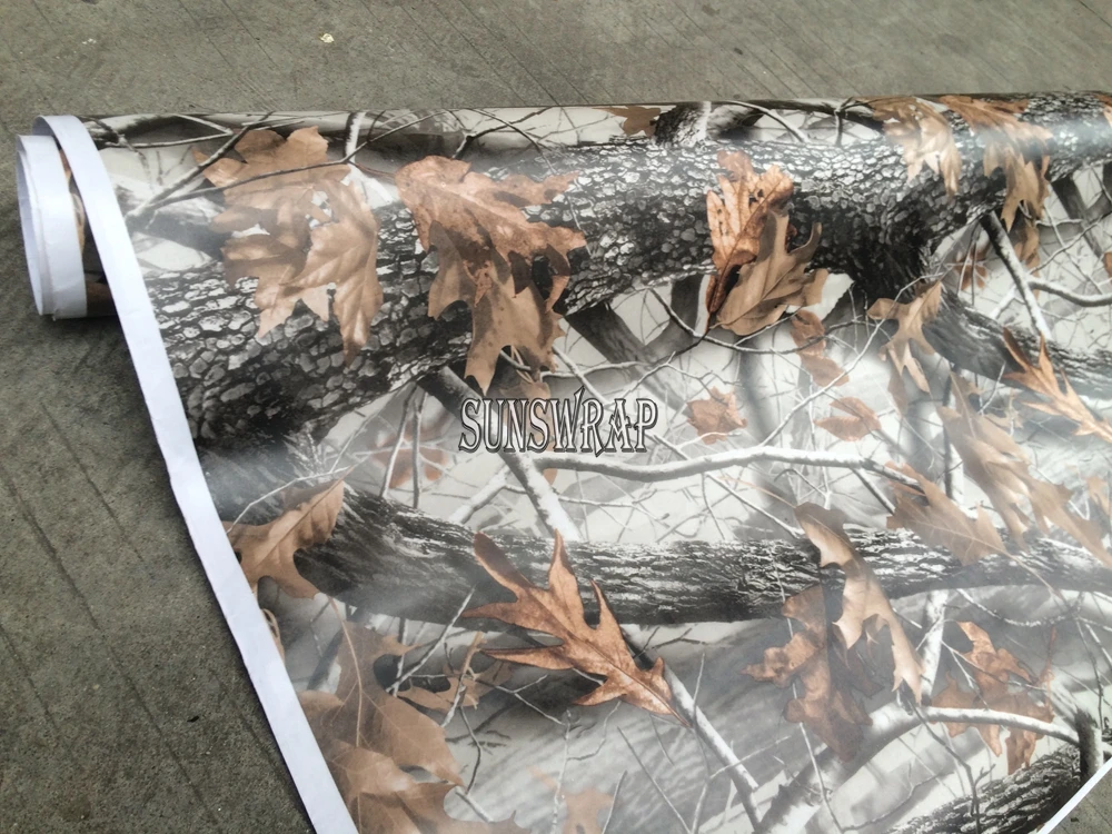 Matte Leaf Camo Car Vinyl Wrap- High Definition Custom Leaf Camo Design elf-Adhesive Waterproof Auto Film for Car Truck Exterior