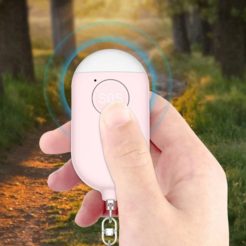 Personal Alarm Rechargeable Waterproof Emergency Self Defense SOS Alert Rape Whistle Safety Siren For Women Kids Elders