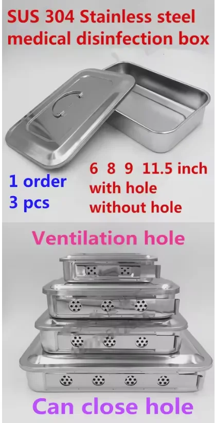 Container storage cassette sterilizing case 304 Stainless steel high temperature pressure disinfection box Medical instrument