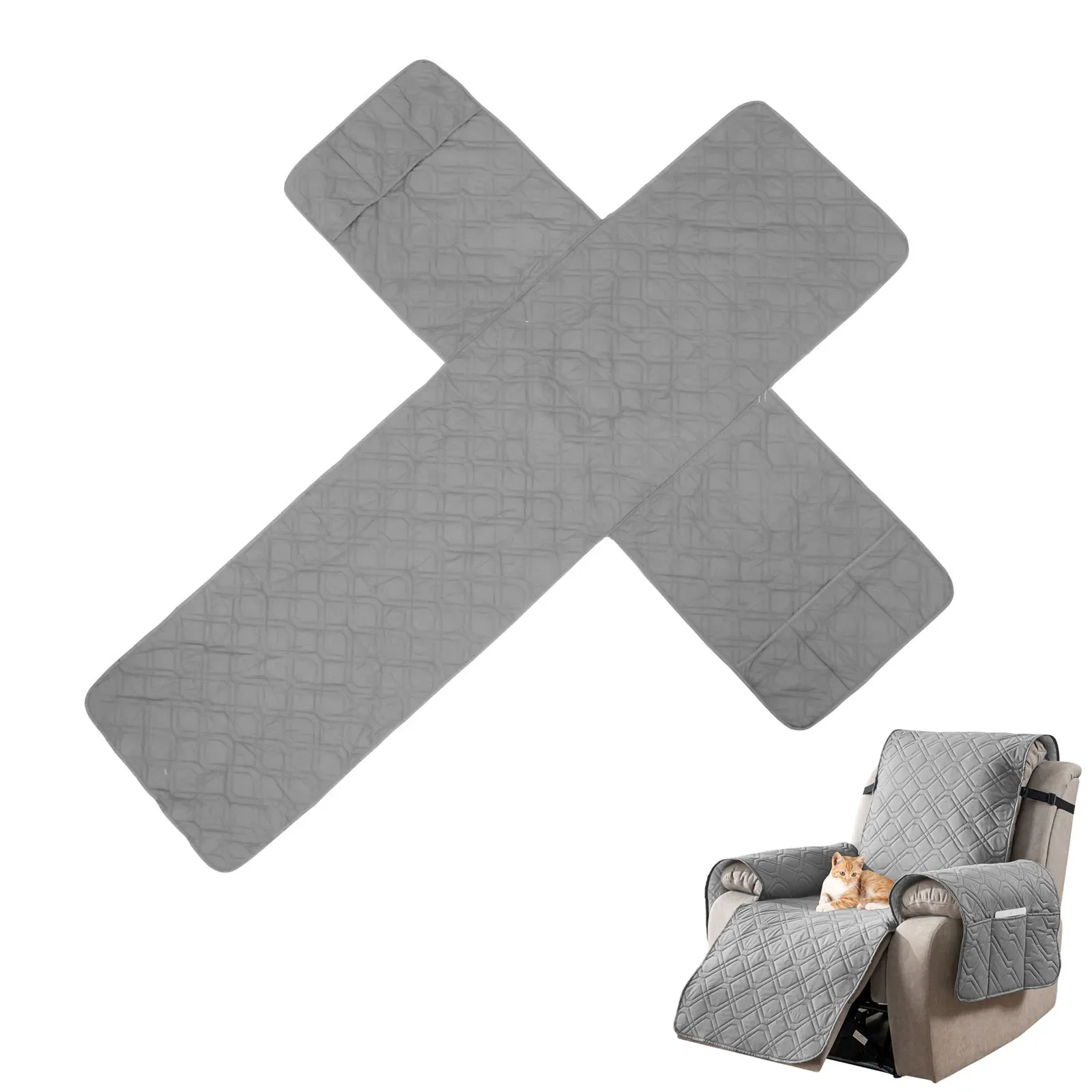 Waterproof Recliner Cover Enduring Sofa Protector Overlay Simple Armchair Slipcover Pet Kids Accent Couch Cushion for Home