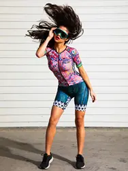 Women's Cycling Jersey Set Road Bike Comfort 9D Bib Short Suit Outdoor Sport Running Wear Roupa Ciclismo Feminina Bike Skin Suit