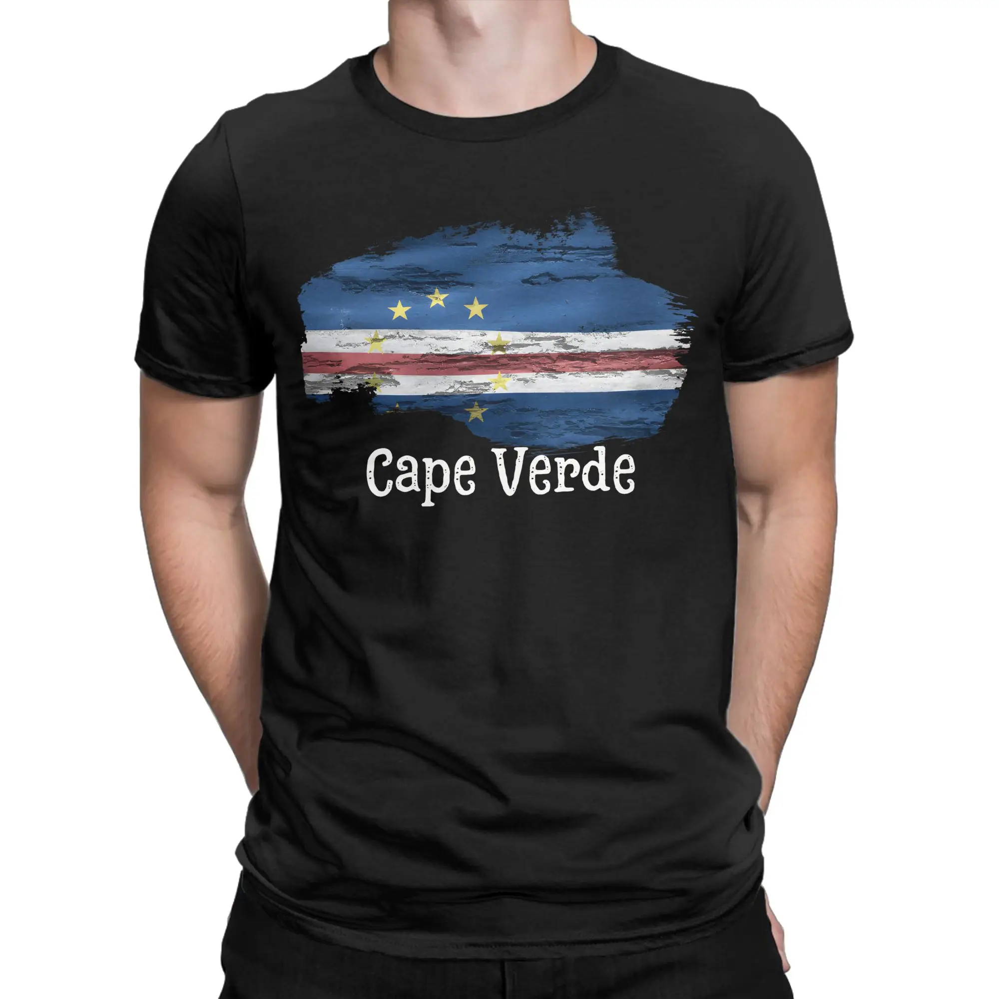 Men's Cape Verde Grunge T-Shirts  100 Cotton Clothing Summer Vintage Short Sleeve T-Shirt O Neck Novelty Casual Tshirt