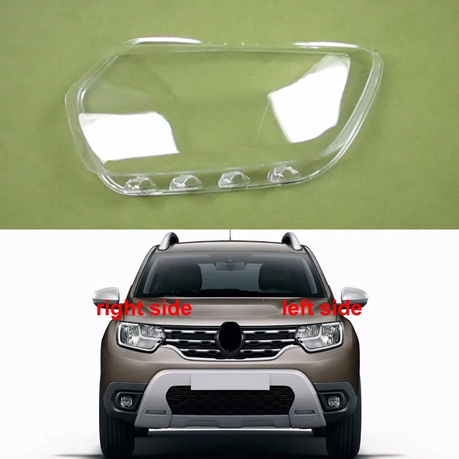 

For Renault Duster 2018 2019 2021 2022 Headlight Cover Transparent Headlamp Shell Lens Replace Original Lampshade Plexiglass