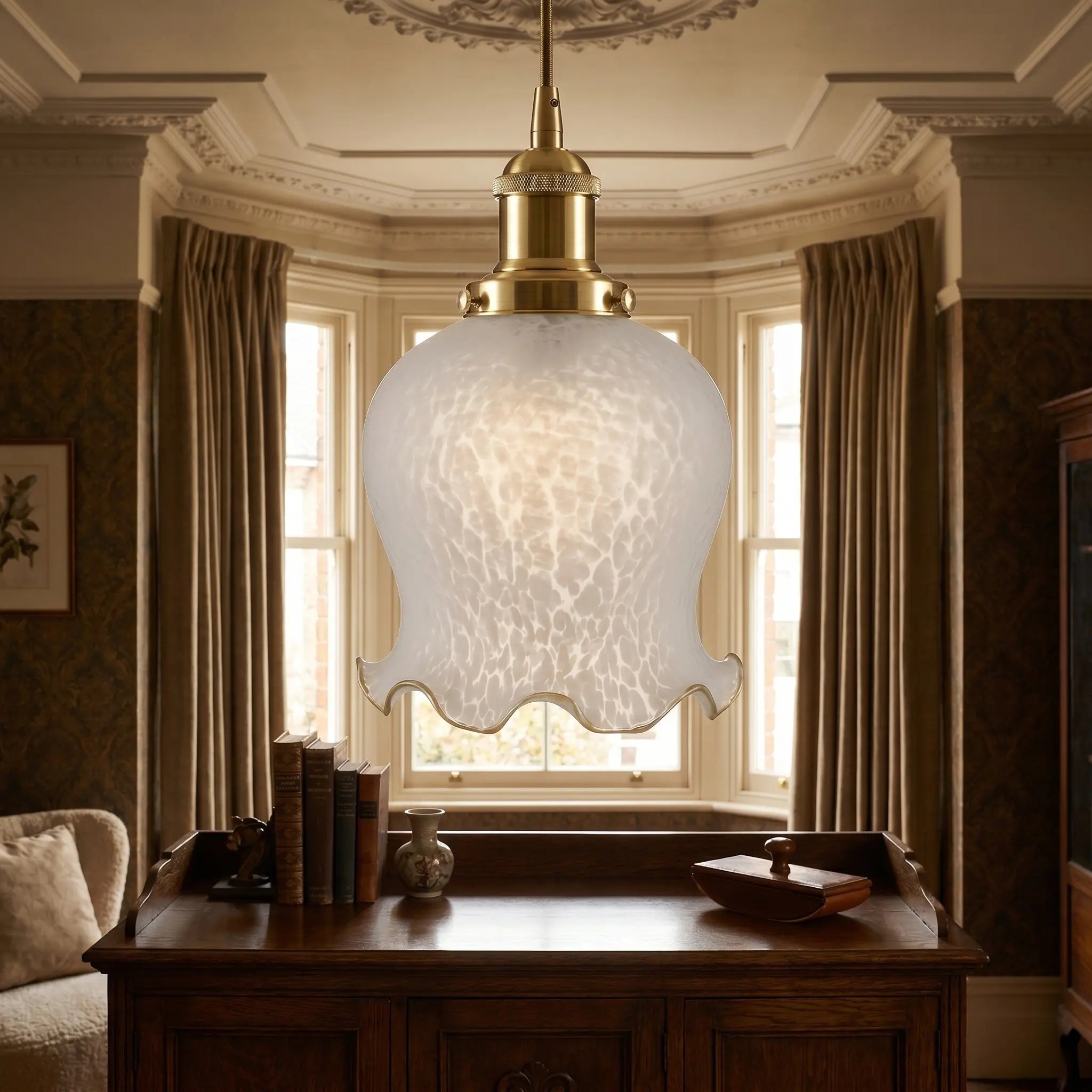 Elegant Flower Glass Lamp Shade for Ceiling and Wall Lights – Soft Eye-Protection Decorative Lamp Cover