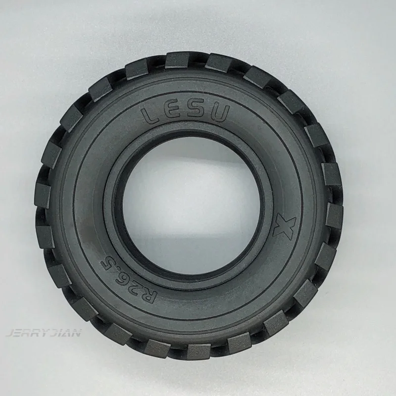 1 Pair LESU Diameter 45MM Height Wheel Rubber Tyres 110Mm for Remote Control Toys 1/15 Hydraulic Loader RC Car Accessories