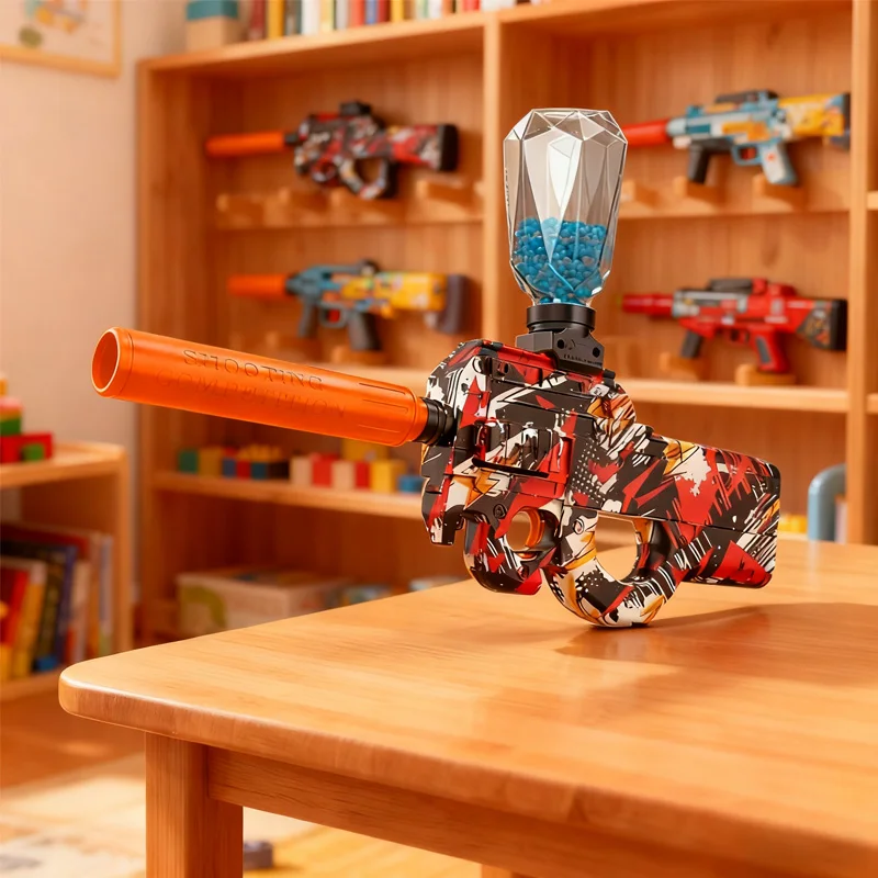 P90 بندقية لعبة الكرة الكهربائية الناسف مسدس اطلاق النار الرياضة لعبة في الهواء الطلق عالية السرعة قابلة للشحن لعبة تفاعلية لصبي الكبار هدية #3