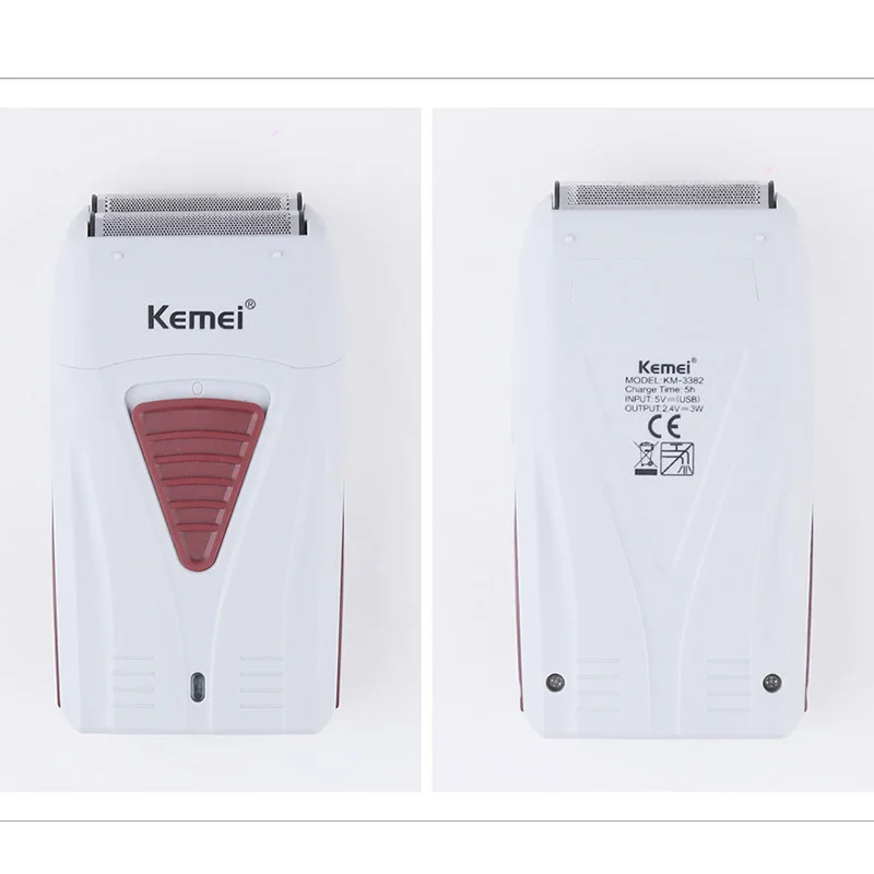 36912-5a32fb.jpg Kemei KM-3382 Afeitadora Eléctrica para Hombre Recargable por USB