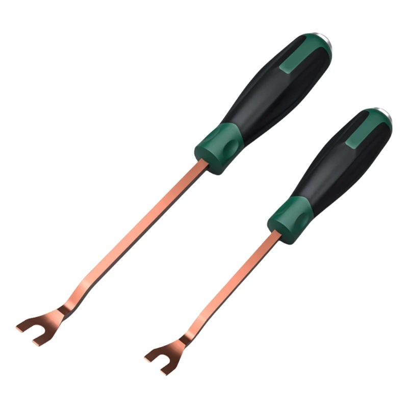 

2Pcs Ergonomic Auto Upholstery Pry Tool Carbon Steel Car Trim Panel Removal