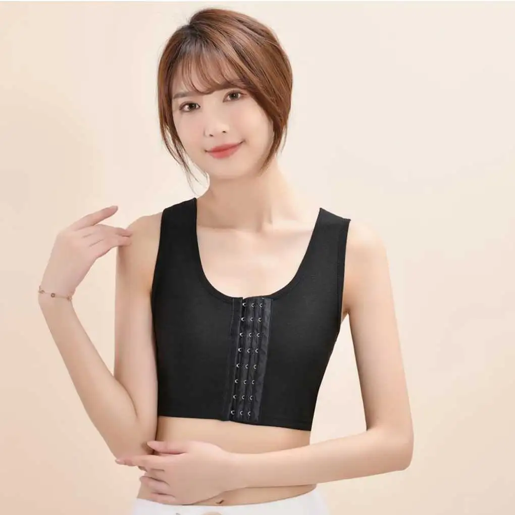 Vest Breast Shaper Stretchable Tank Top Shirt Chest Trans Elastic Underwear Strengthen Bandage Short Corset Women