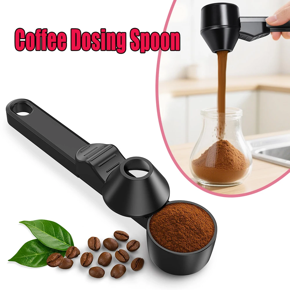 

Ложка для кофе с воронкой, мерная ложка, инструмент для дозирования, молотый эспрессо, прецизионное дозирование кофе, комплект аксессуаров для бариста