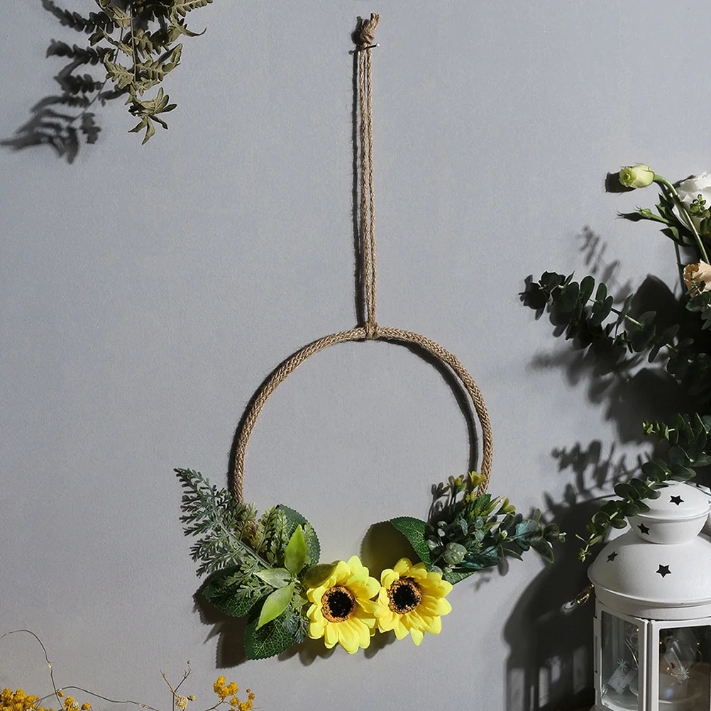 

1Pcs Nordic Style Artificial Flower Wreath Hanging Garland Wall Decor Room Window Ornament Garland