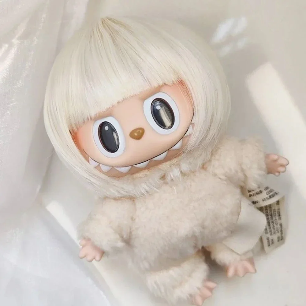 

For 17cm Labubu Doll Accessories Short Afro Wig Decoration for Ropa V1-V3 Dolls