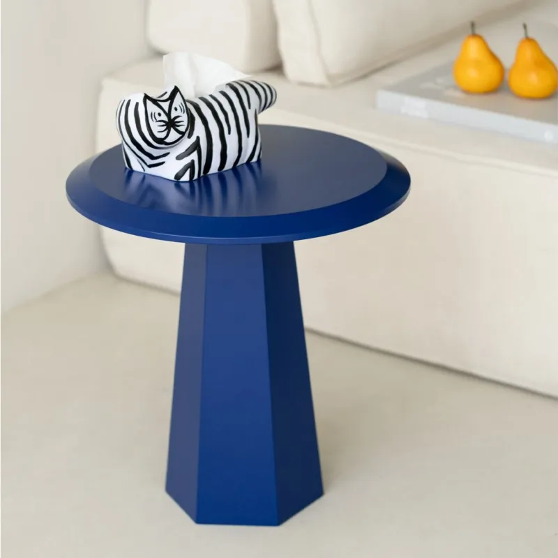 MOMO Nordic Sense Baohaus Small Round Sofa Side Table Minimalist Designer Color Coffee Table for Living Room