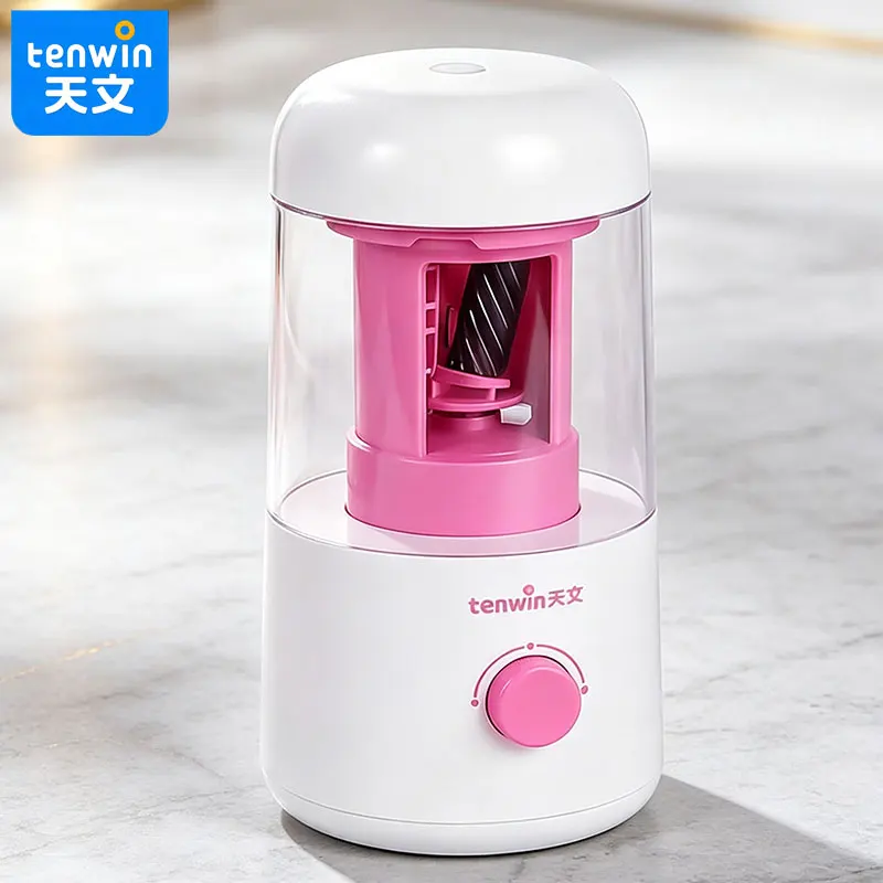 Tenwin Fully automatic pencil sharpener with safety power-off protection and smooth, clean pencil-sharpening effect