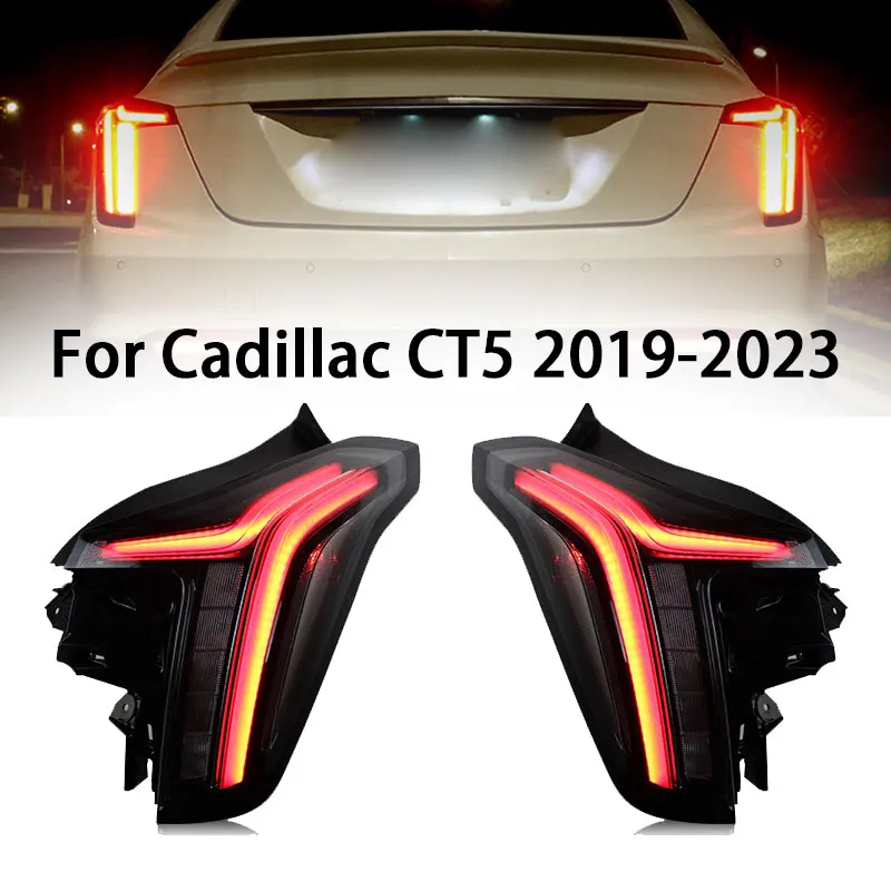 

car taillights tail light For Cadillac CT5 2019-2023 LED Rear lamp Tail Light Taillight Brake Reverse Warning Light Turn signal