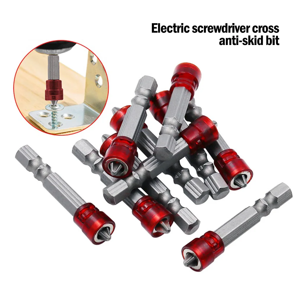 Brocas magnéticas de cabeza cruzada PH2, Kit de destornillador eléctrico, vástago hexagonal de 1/4 pulgadas