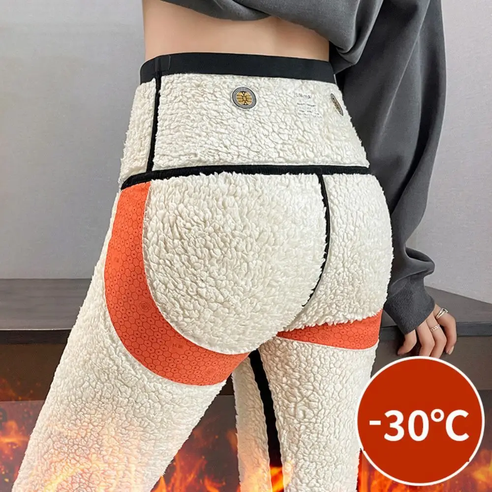 Nowe Bardzo Grube Legginsy Rekin z Wysokim Stanem Modelujące Pośladki Termiczne Legginsy z Polaru Rajstopy z Aksamitu Jagnięcego Spodnie Jesień Zima
