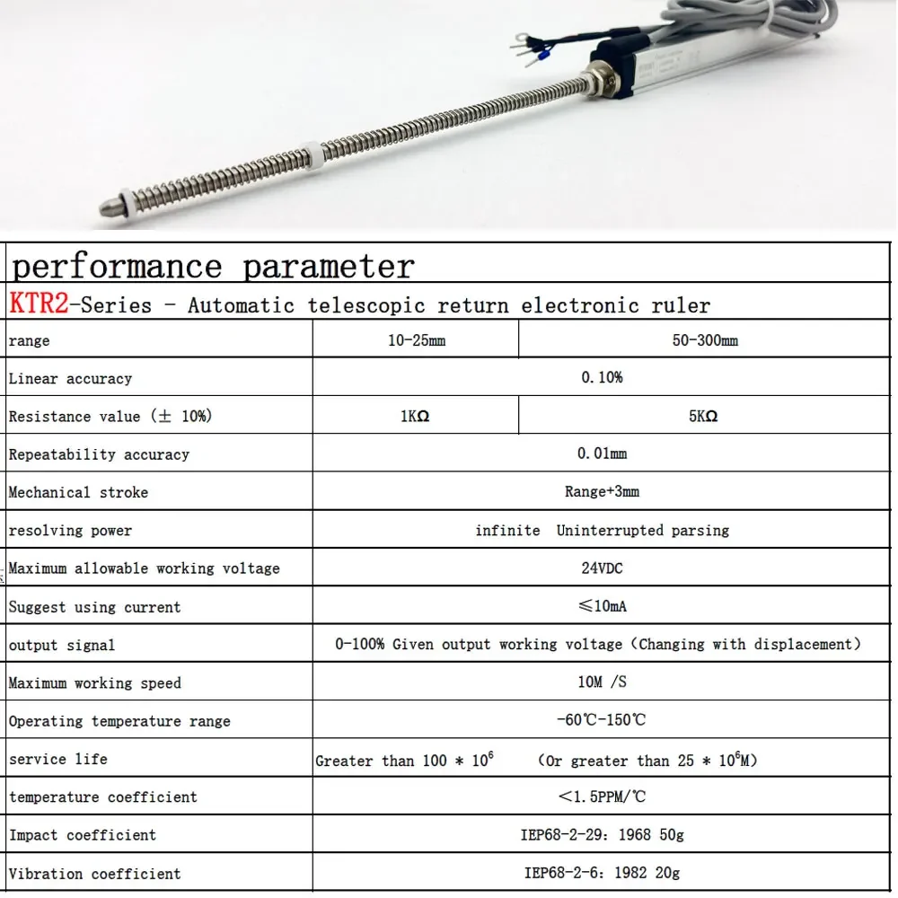Imagem -05 - Redefinição Automática Mola Superior Rod Sensor de Distância Linear Digital Máquina de Moldagem por Injeção Medição de Haste de Pull