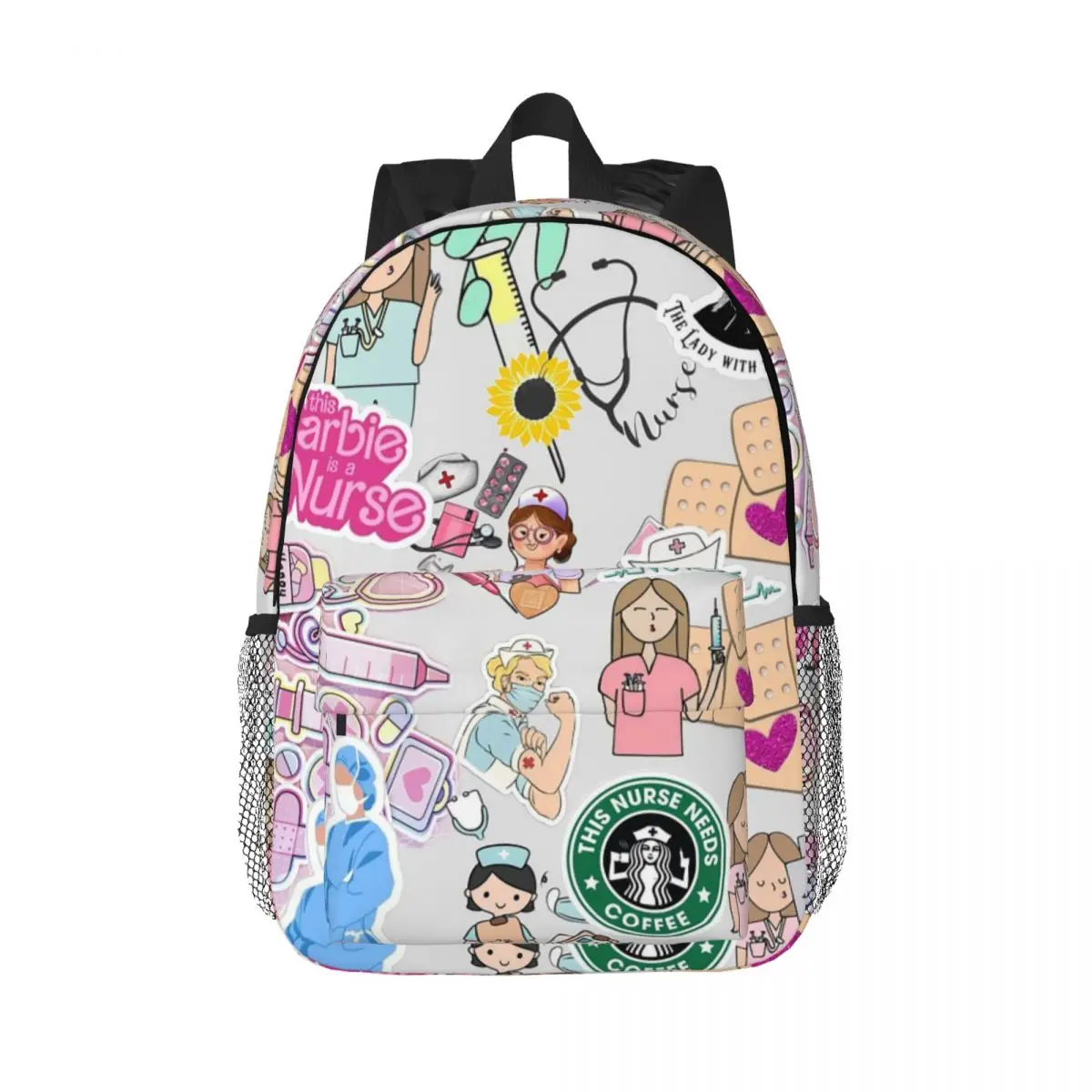 Enfermera En Apuros Doctor Nurse Backpack Daypack Large Capacity Boys Girls BookBag Shoulder Bags for Men Women Kids School Bag