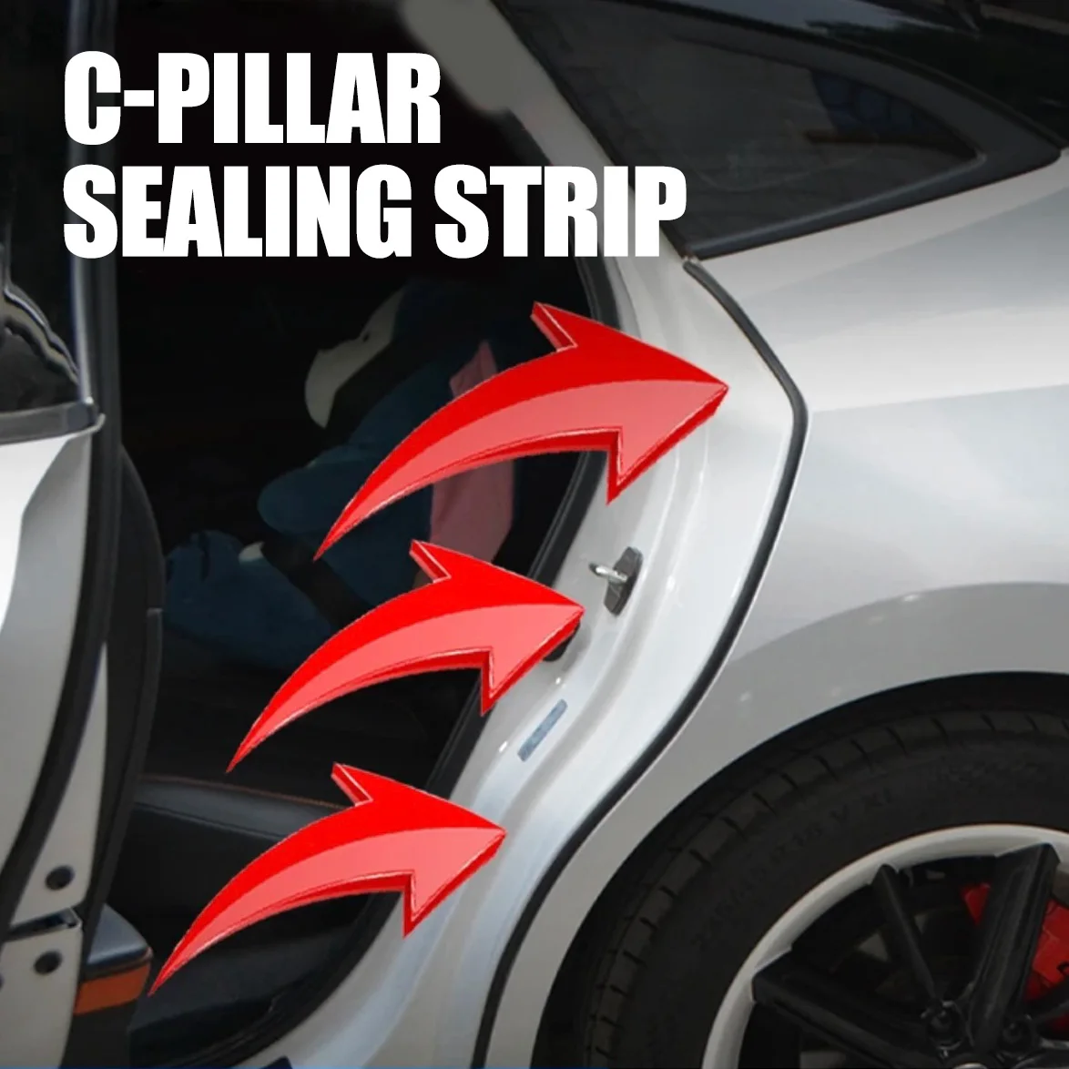 Car Rubber Seal Strip Filler Car Door Weatherstrip For C Pillar Protection Sealing Strip Sealant Auto Accessories Sticker