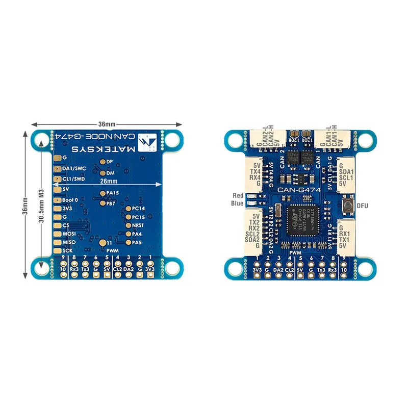 MATEK AP_PERIPH CAN NODE CAN-G474 Module Support for 1Mbit~5Mbi t CANFD For FPV RC Drone Model