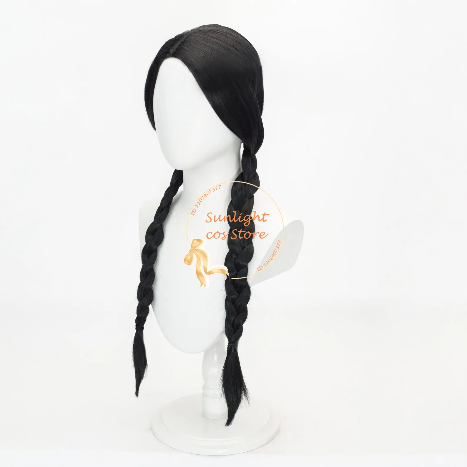 Wednesday Cosplay Wig Black Braids Women Anime Wigs High Quality Heat Resistant Synthetic Hair Halloween Party Wig + Wig Cap