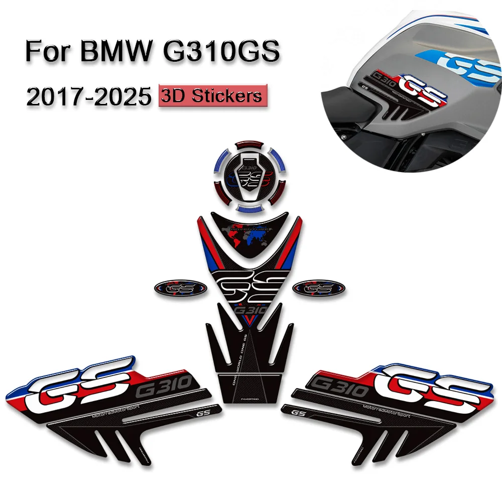 

Tank Pad Gas Fuel Oil Knee Stickers Motorcycle For BMW G 310 GS G310GS G310 Adventure ADV Decals Protector 2017-2025