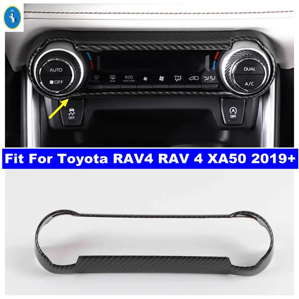 Auto Air Conditioning Knobs Control Panel Fan Speed Button Frame Cover Trim Accessories For Toyota RAV4 RAV 4 XA50 2019 - 2024