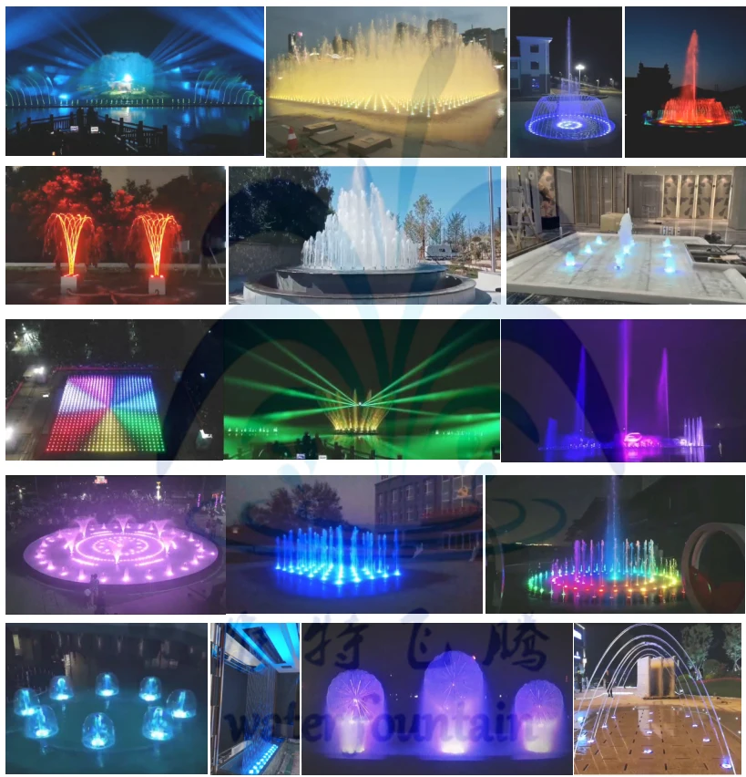 Control system 1D 2D 3D nozzle water curtain singing and dancing music fountain underwater lanterns