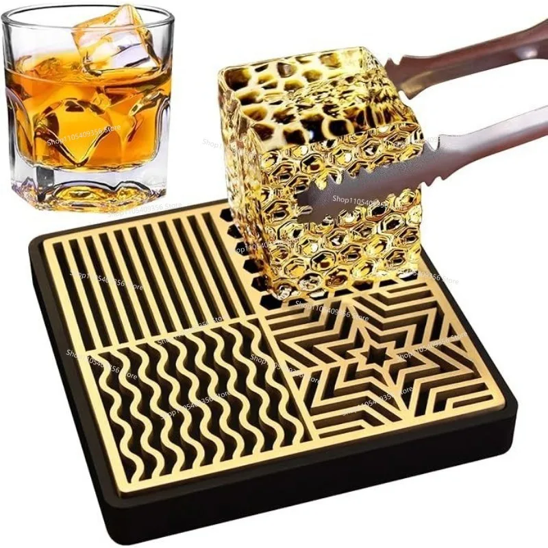 For Bar Party Cocktails Ice Cube Prints Copper Ice Cube Stamps