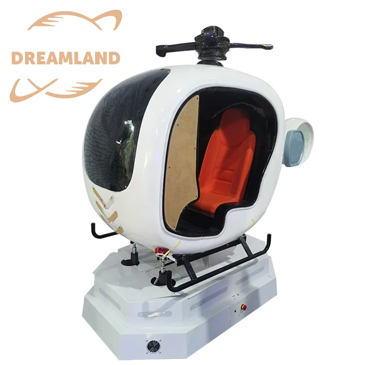 Indoor amusement rides 9d vr helicopter set vr goggles 9d virtual reality machine