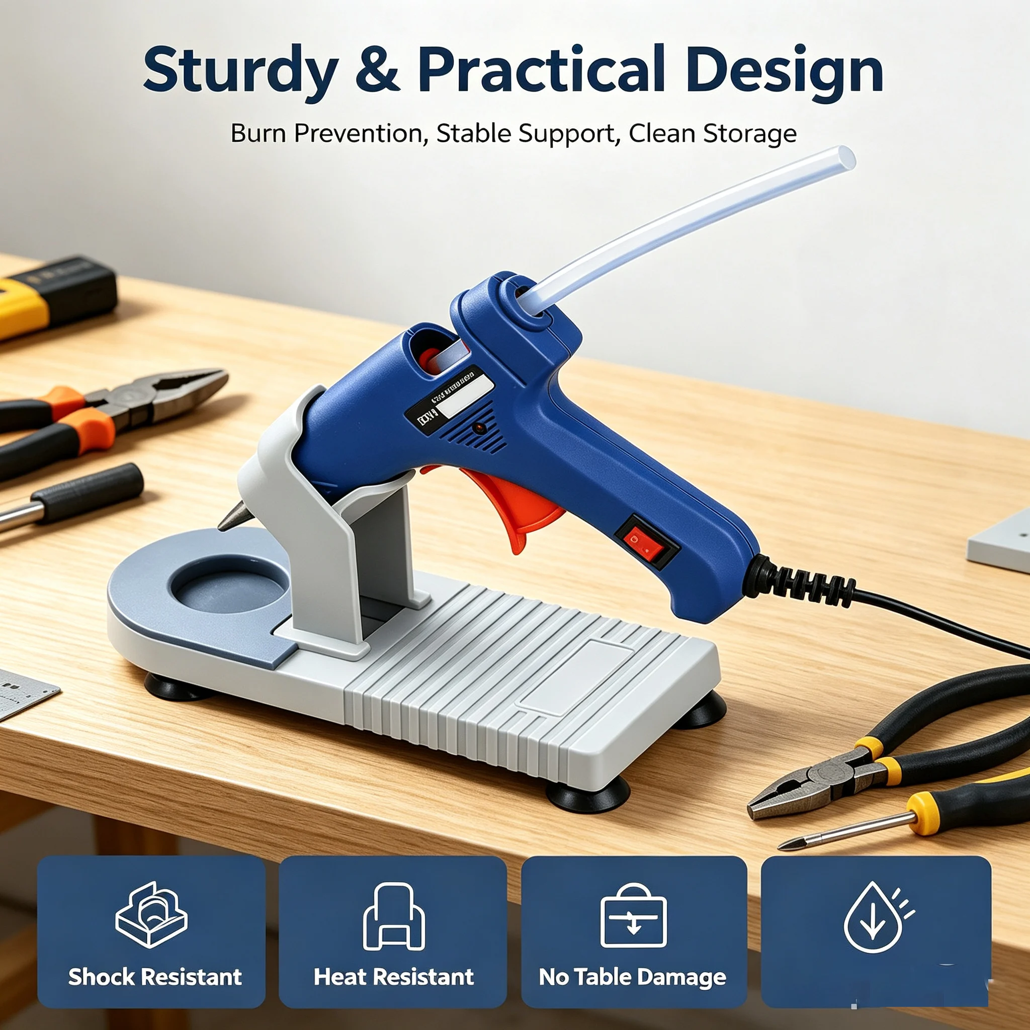 Power Tools Organizer Diy - Supporto Antiscivolo per Pistola Colla a