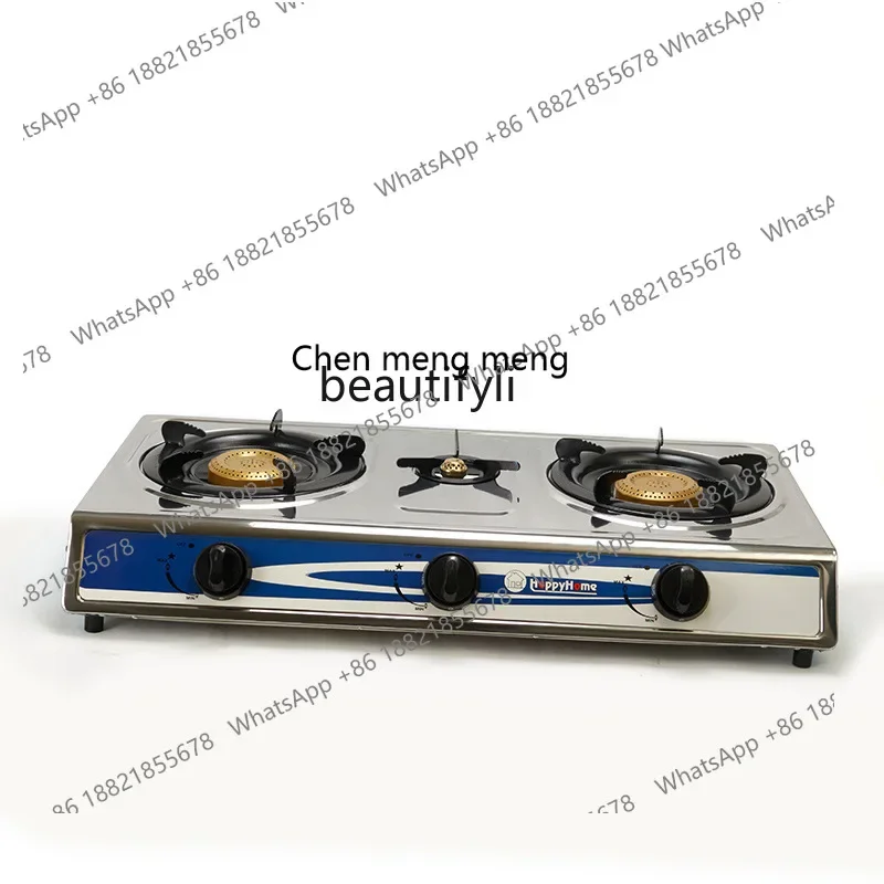 

New arrive Three-head gas stove gas stove desktop liquefied gas stove cross-border
