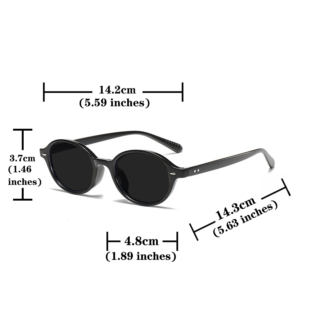 New Vintage Oval Sunglasses Women Men Luxury Brand Small Rectangle Sun Glasses Female Small Ellipse Eyewear Oculos De Sol