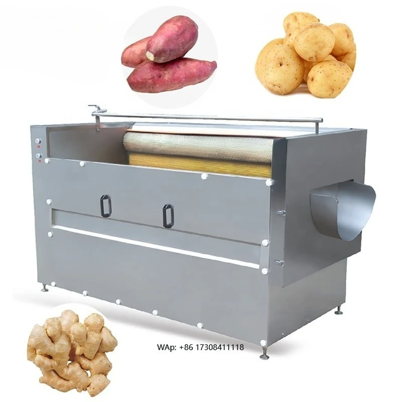 Commercial automatic potato washing machine Small semi-automatic stainless steel electric peeler Price for sale