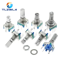 5PCS 20 Position 360 Degree Rotary Encoder EC11 Push Button 5Pin Handle Long 15/20MM With A Built In Push Button Switch