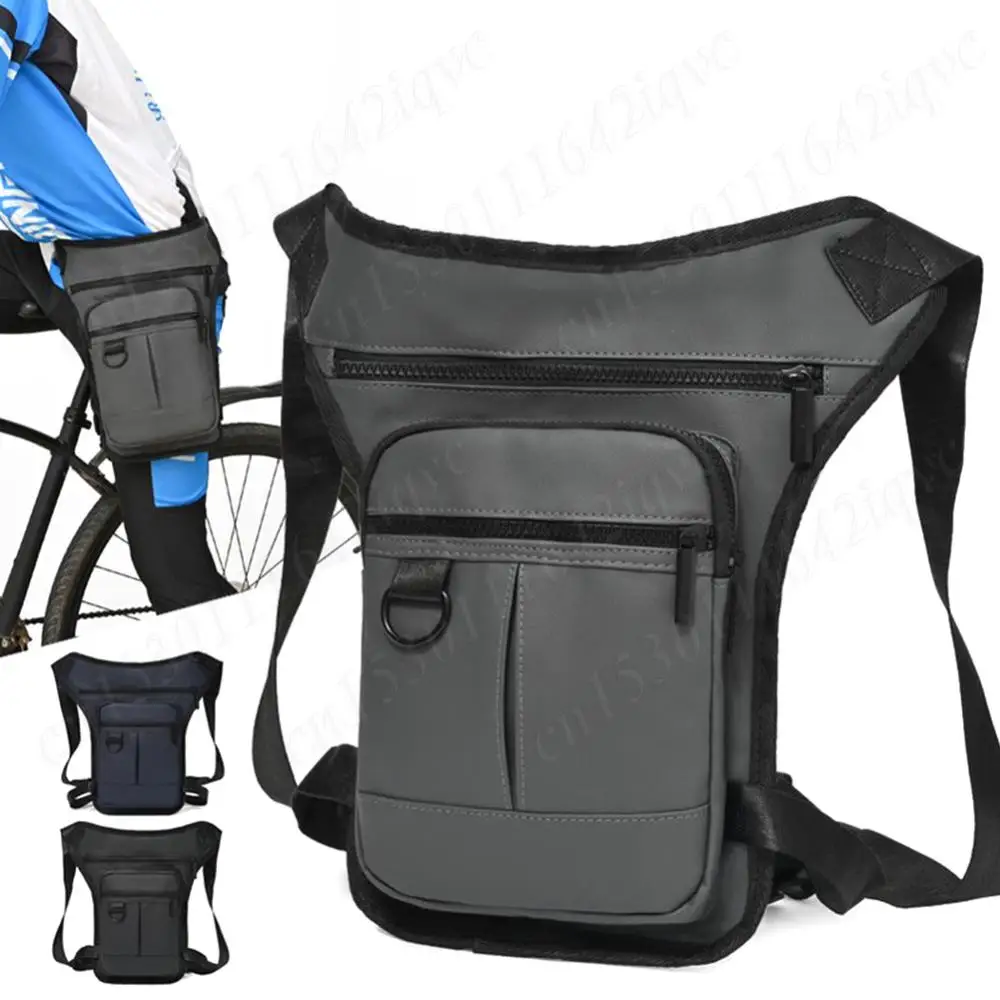 Homens motocicleta gota perna saco multi bolso equitação casual cintura saco fanny pacote à prova dwaterproof água moto hip perna pacote ao ar livre passeio saco